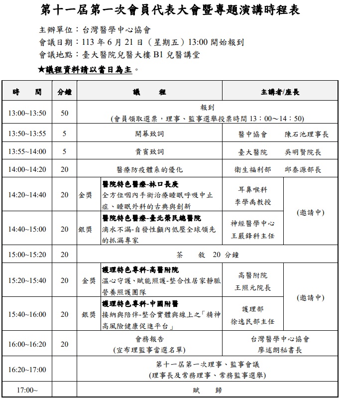 【專題演講報名】113年第十一屆第一次會員代表大會暨SNQ專題演講圖片